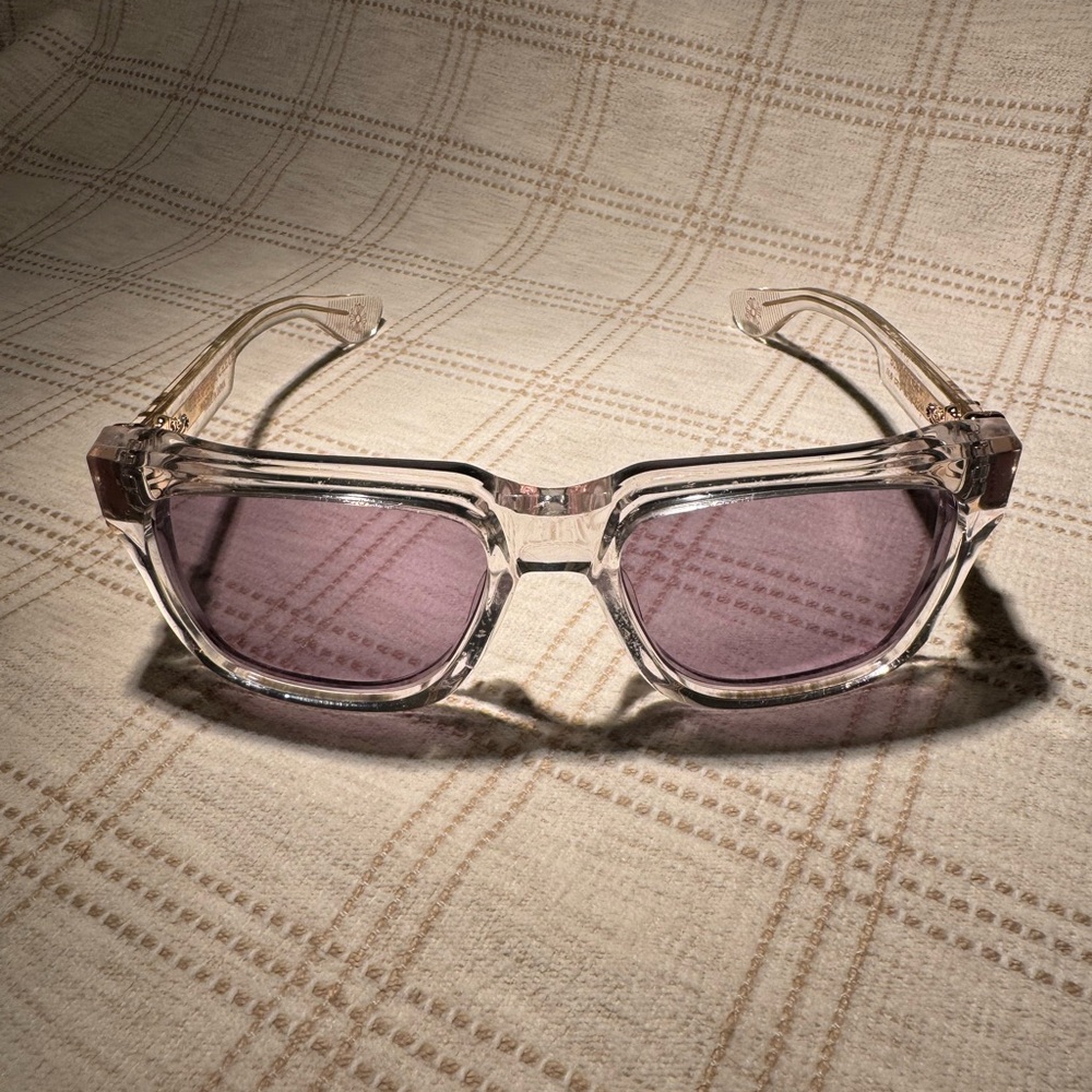 ⚔️ ARCHIVE Chrome Hearts "Box Officer" Crystal/Gold Sunglasses